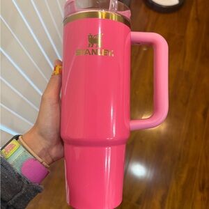 Stanley Pink Tumbler with Handle 30 ounce
